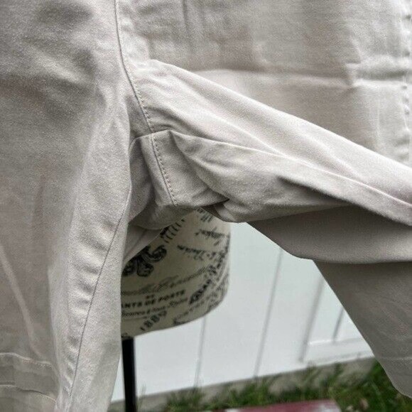 St. John’s Bay plus size high waisted Tan Bermuda shorts with pockets - Picture 7 of 10